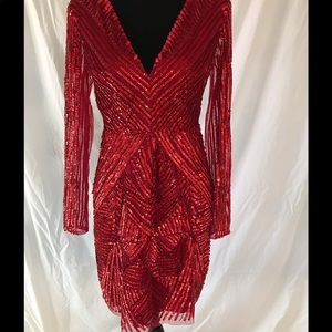 Gianni Bini Dress| Sloane Dress Red Sequined Dress